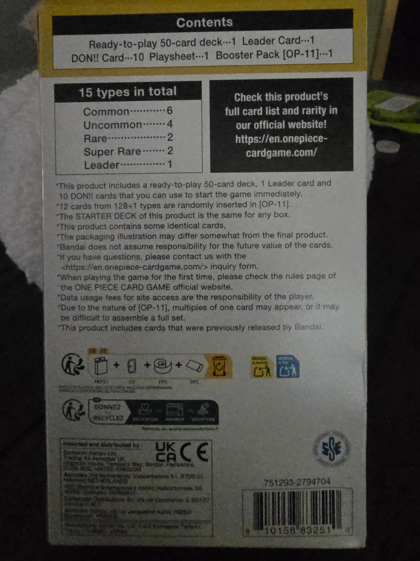 ST 28 Yamato starter deck One Piece TCG